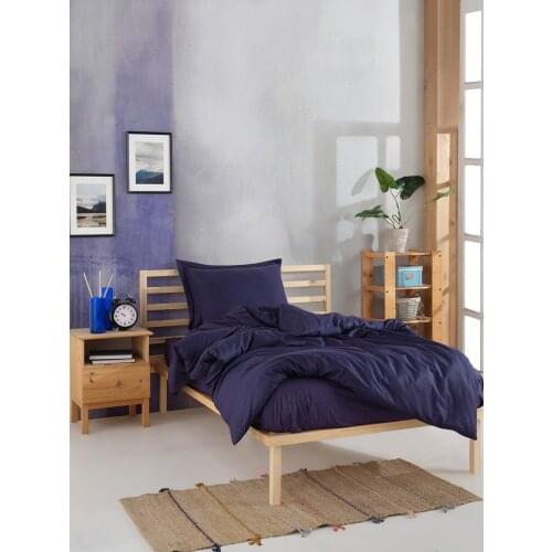 100% Natural Cotton Solid Color Duvet Cover Set Single FreshColor 3-Piece Simple And Stylish Design European American Style Easy