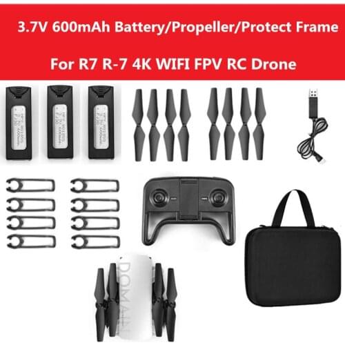 R7 R-7 4K WIFI FPV RC Drone 3.7V 600mAh battery/Propeller/Protect Frame/Remote Controller for R7 RC Drone R7 Battery