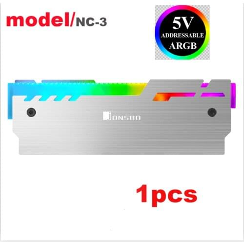 Jonsbo Desktop Memory Heatsink Cooler Shell RGB 256 Color Automatic Change Aluminum Heat Sink RAM Cooling Vest