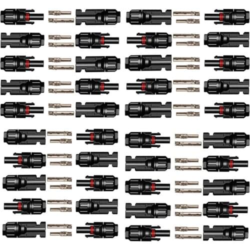 20Paris x 30amps max PV Connectors male and female, PV Solar Panel Plug 30A 1000V for PV cable 2.5/4/6mm solar panel connect