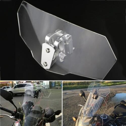 Motorcycle Adjustable Windshield Screen Deflector Fit For BMW HP2 C600 C650 C650GT Sport 2009-2017