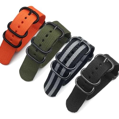Nato Nylon watch strap ZULU 20 22 24 mm Watchbands for Samsung S3/S2 Amazfit Bip Huami Amazfit Watches Strap Wristwatch Band