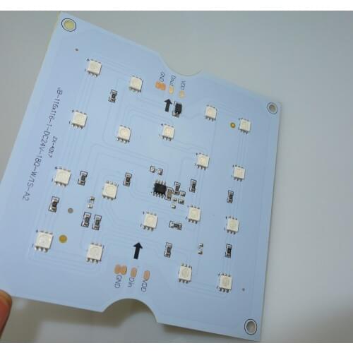 RGB full color UCS1904 IC controlled 5050 LED pixel panel;DC24V;116mm*116mm size;18Leds;one panel works as one pixel