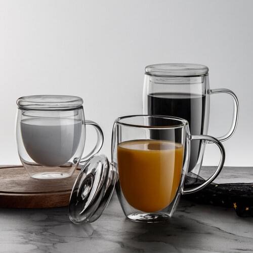 RHXBAI Double Wall Glass Cups