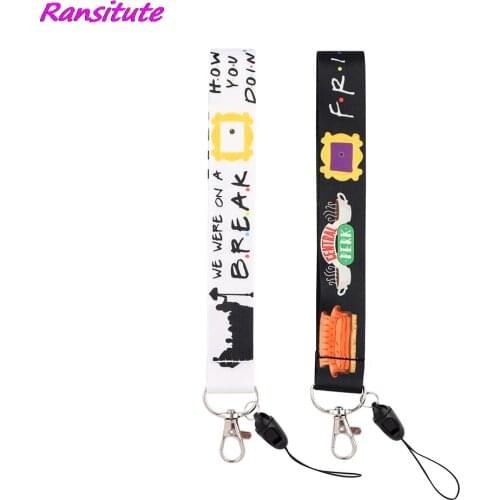 R2023 TV Show Friend Fashion Short Lanyard Badge ID Lanyards Mobile Phone Rope Key Lanyard Neck Straps Accessories Friend Gifts