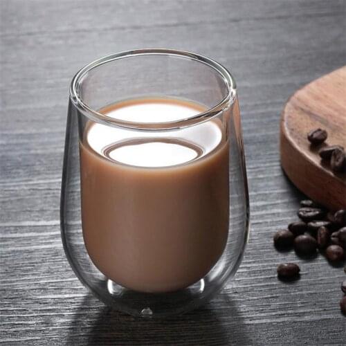 80/250/300ml Double Wall Wine Glasses Water Glass Heat-resistant Coffee Beer Cups Drink Tea Mugs Transparent Drinkware Vidro Cup