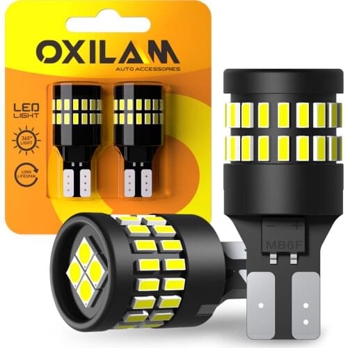 OXILAM 2x W16W T15 Canbus T16 921 LED Bulbs Auto Backup Reversing Lamp for Kia Rio K2 K3 Ceed Sportage 3 Sorento Cerato No Error