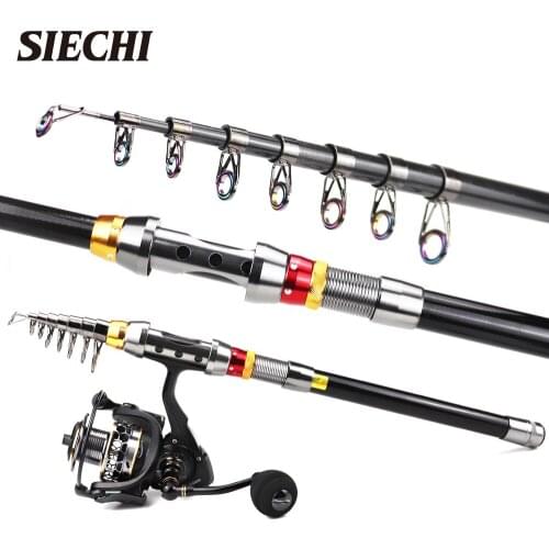 NEW Carbon Fiber Telescopic Carp Pesca Sea Fishing Rod pole Portable Spinning Travel Ultralight 1.8-3.6M