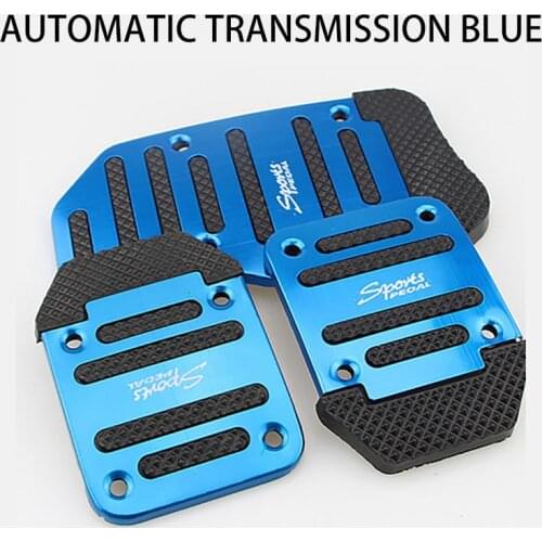Universal Aluminum Manual Transmission 3 pcs Non-Slip Car Pedal Cover Set Kit Pedali Red/Blue/Silver car styling