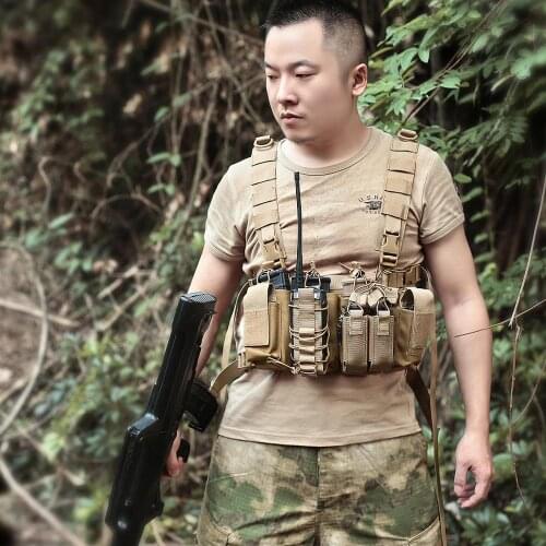 Military Tactical Chest Rig Vest MOLLE Magazine Pouches CS Airsoft Paintball Equipment Light Weight Plate Carrier Hunting Vests