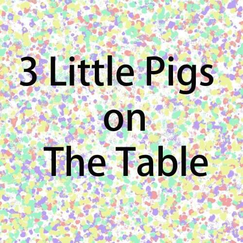 Wxkoil Large Size Pop-art 3 Little Pigs on the table Home Decor On Canvas Modern Wall Art Canvas Print Poster Canvas Painting