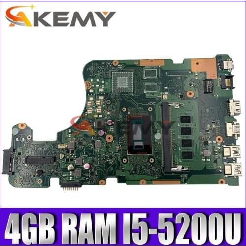 X555LD REV:3.3 For Asus X555LA X555LAB Laptop Motherboard 60NB0650-MB7710 with SR23Y I5-5200U Processor 4GB RAM