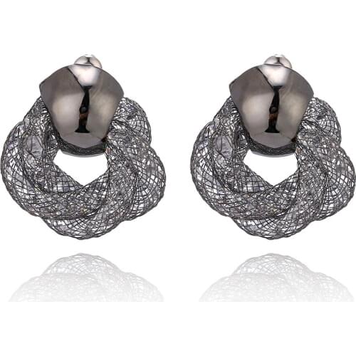 YAOLOGE New High Quality Unique Geometric Crystal Drop Earring For Women Goddess Elegant Temperament Engagement Wedding Jewelry