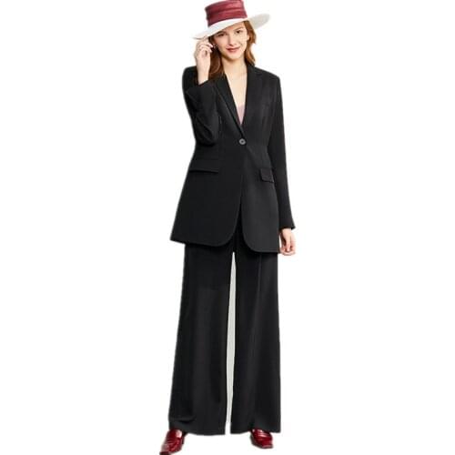 Suits womens suit black womens suit 2-piece blazer trousers women fashion loose casual professional suit custom made