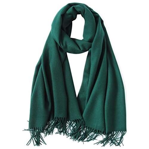 2021 Winter Scarf Solid Thick Women Cashmere Scarves Neck Head Warm Hijabs Pashmina Lady Shawls and Wraps Bandana Tassel Luxury