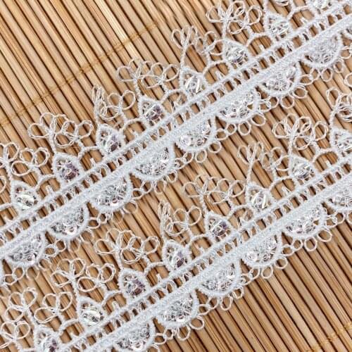 1 yard Lace fabric home accessories DIY sequin embroidery sequin clothing accessories african 2020 high quality african