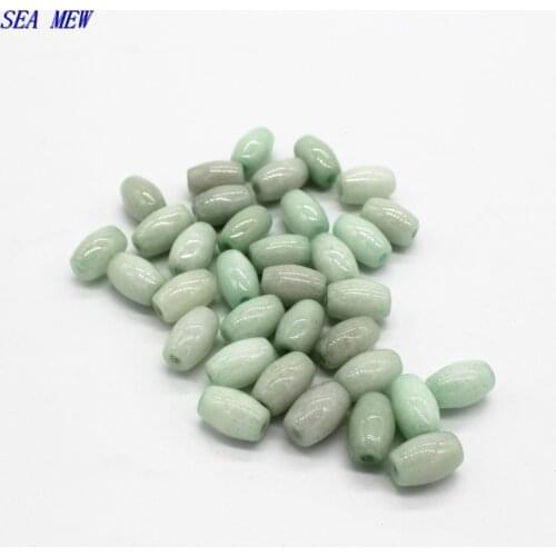 SEA MEW Natural Oval Stone Beads Loose Beads For Necklace Bracelets Jewelry Making 200PCS