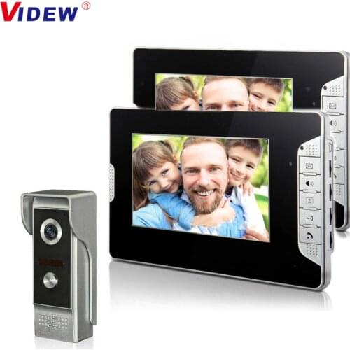 7 Inch Video Doorbell Intercom Door Bell with Camera and Monitor Doorphone System Night Vision for Villa Apartment