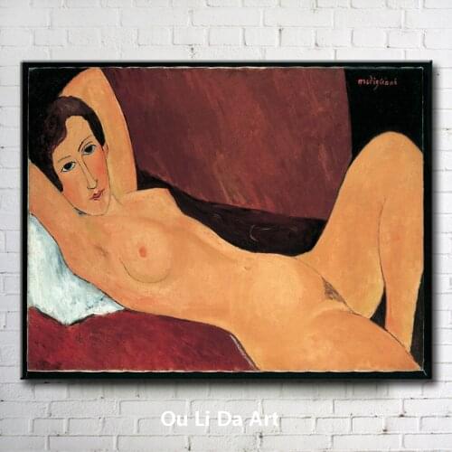 Abstract nude art woman landscape oil painting printed on canvas canvas printings wall art decoration pictures