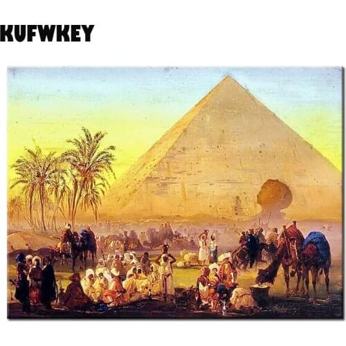 Egypt Pyramid Diamond Mosaic Full drill Layout Diamond Painting Full Round Cross Stitch Diamond Embroidery Picture Rhinestones