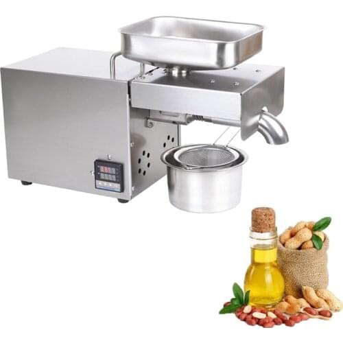 220V / 110V Automatic Oil Press Machine Stainless Steel Hot Cold Oil Maker Sunflower Olive Extractor Presser X1