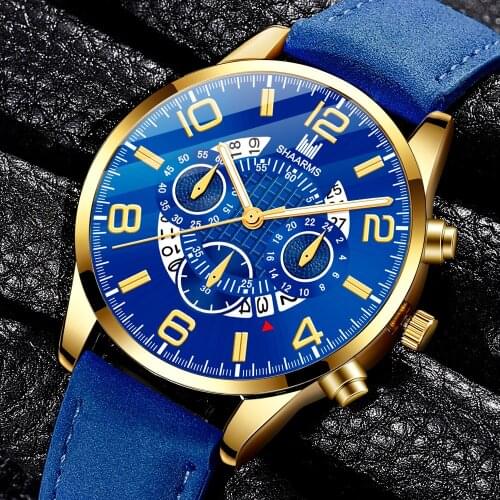 New Men Watches Luxury Brand Leather Strap Calendar Quartz Watch Men Military Sports Casual Watch Relogio Masculino Male Clock