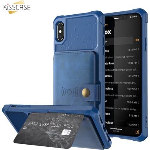 Luxury Card magnetic holder Phone Case For iPhone 11 Pro Max XR XS Max X 7 8 Plus Wallet Leather Soft TPU Protection Cover Shell