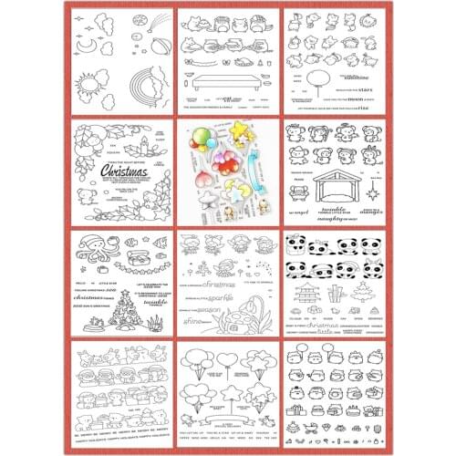 French Rubber Silicone Clear Stamps for Scrapbooking Tampons Transparents Seal Background Stamp Card painting Making Diy