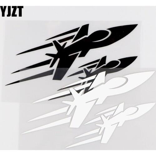 YJZT 15.6X9.1CM Personalized Aircraft Car Sticker Vinyl Decals Art Decoration Black / Silver 10A-0219