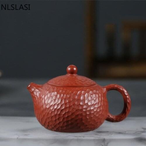 Chinese Yixing tea pot purple clay Xishi filter teapot beauty kettle Raw ore Handmade Tea set Customized gifts Authentic 240ml