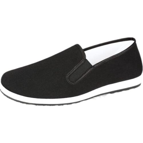 Classical Black Cotton Shoes Bruce Lee Vintage Chinese Kung Fu shoes Wing Chun Tai Chi Slipper Martial Art Pure Cotton Shoes