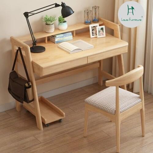 Louis Fashion Computer Desks Nordic Solid Wood Minimalist Home Bedroom Student