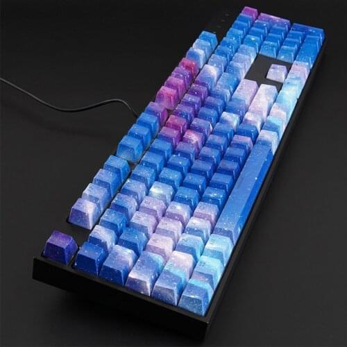 Starry Sky ABS Personality Mechanical Keyboard Keycaps Water Transfer Printing 104keys Key Caps for FILCO