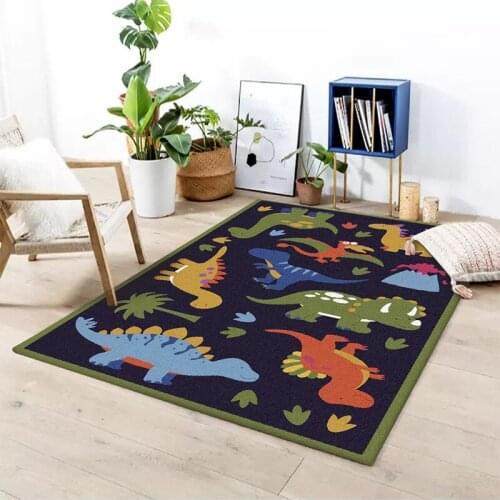 Cute forest dinosaur Rugs for bedroom Children Baby Kids Crawling Game Mat Living Room Carpet Indoor Soft Gift Anime floor mats
