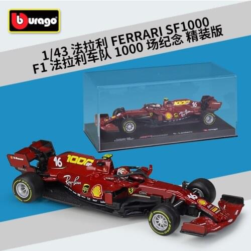 Bime 1:43 F1 Racing Ferrari SF1000 Simulation Alloy Car model With machine glass display box