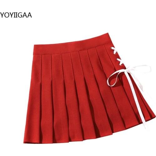 Fashion Summer Women Mini Skirts High Waist A-Line Female Pleated Skirt Preppy Style Ladies Short Skirts Cute Sweet Girls Skirt