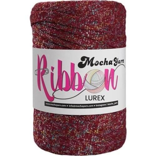 Mocha Lurex Silvery stripe yarn/8mm, 130mt, 250gr / Made in Turkey