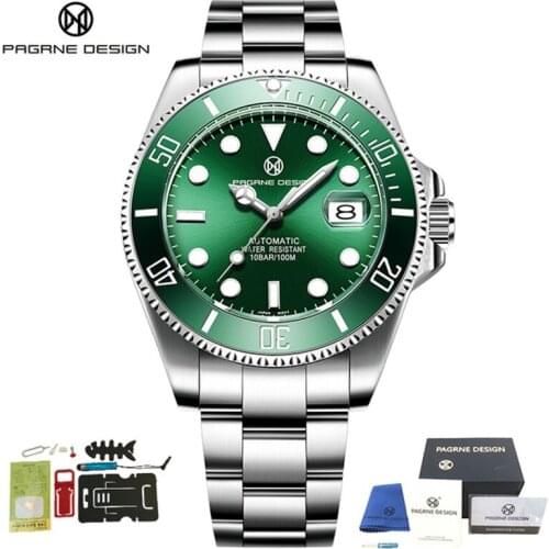 Pagani Design Top Brand Luxury NH35A Mens Mechanical Watch Stainless Steel Sapphire Glass Waterproof Sports Series Mens Watch