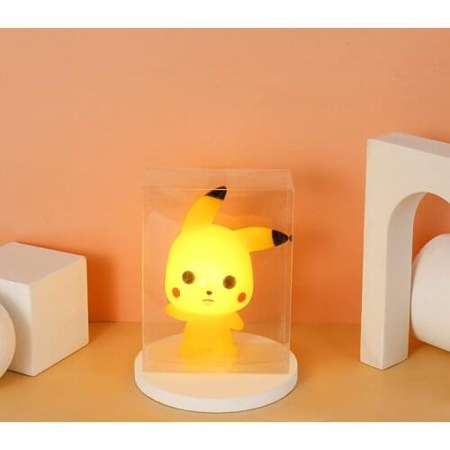 New Pokemon Pikachu Cute Model Night Light Pokémon Plastic crystal Light Vinyl crafts Warm Eye Protection Light At Night