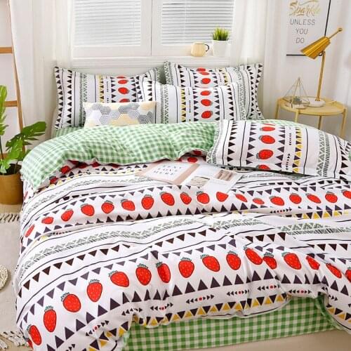 Queen Size Bed Sheets Set Queen Bedding Set Textiles for The House Poplin Bed Linen Adornment Reads Two People 220x240