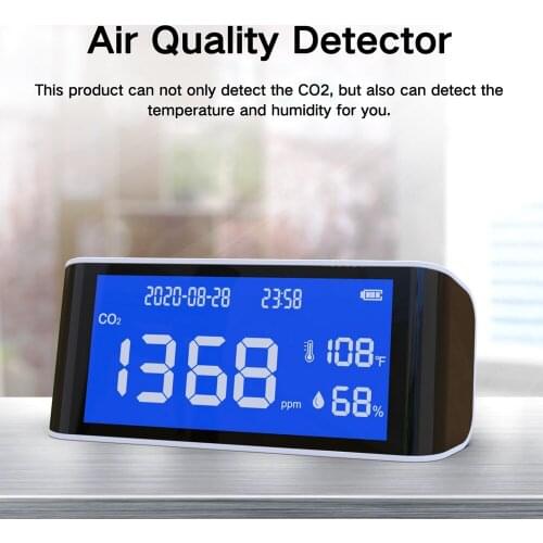 Professional Air Quality Detector Infrared CO2 Detection Meter Temperature Humidity Tester with Alarm Home Measuring Tools
