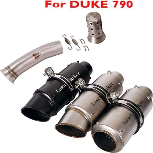 Slip on for DUKE 790 Motorcycle Exhaust Connecting Link Tube Muffler Silencer Escape Tip for KTM 790 DUKE 790