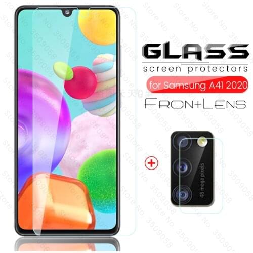 Sansung sumsung gelaxi a 41 glass 2in1 camera lens protective film for samsung galaxy a41 2020 sm-a415f/ds 6.1'' toughened glass