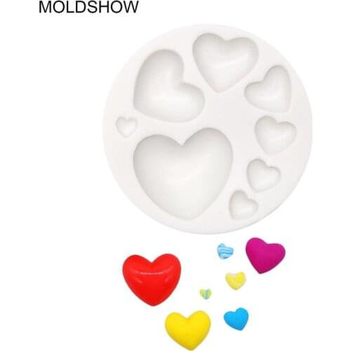 Wedding love Heart-shaped Silicone Mold&Diamond Heart 3D Cake Moulds Fondant、Chocolate、Soap、Ice Creams DIY Baking Decor Tools