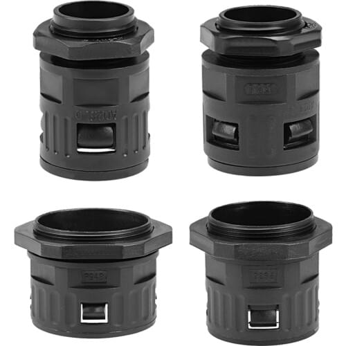 Uxcell AD25-AD54.5 PG21-PG48 M25-M64 Plastic Cable Gland Corrugated Tube Connector Pipe Joints Clamps Strong Durable Stretch