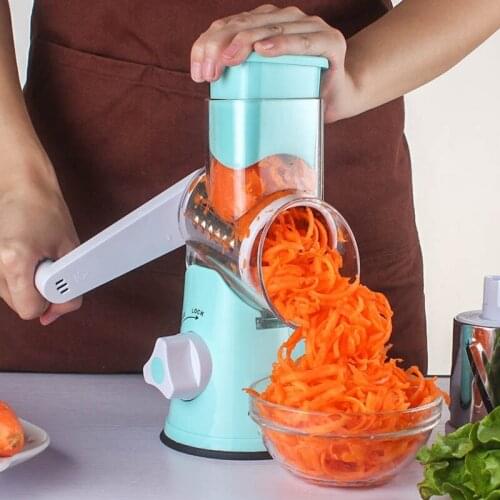 High quality Multifunctional manual vegetable cutter Roll cheese grater kitchen tool potato slicer stainless steel drum shredde