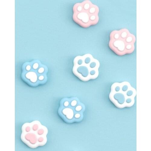 Pink Blue Cat Paw Thumb Stick Grip Cap Joystick Protective Cover for Nintend Switch NS Lite Joy-con Controller Thumbstick Case