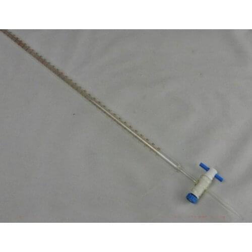 2 pcs 50ml PTFE core Acid burette quality A grade glass instrument teaching equipment