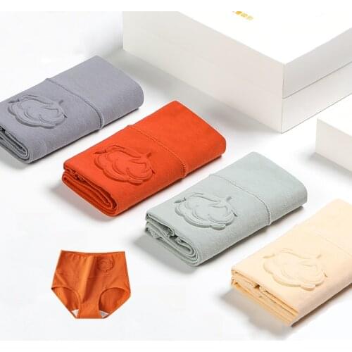 4Pcs High Waist Womens Panties Plus Size 5XL Cotton Breathable Underwear Seamless Comfort Girls Briefs Sexy Female Lingerie