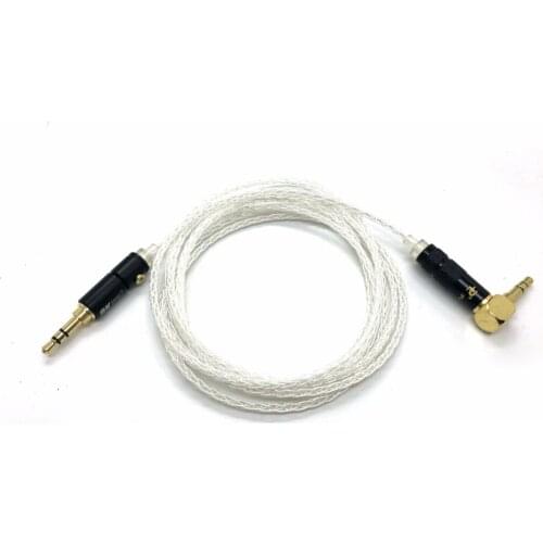 8 Cores Silver Plated 3.5mm to 3.5mm Upgrade Cable ,wire for Philips shp9500 Fidelio X2 X1 MDR-1A AH-MM400